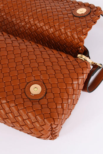 Pochette1 Manico Intreccio Cacao - 5