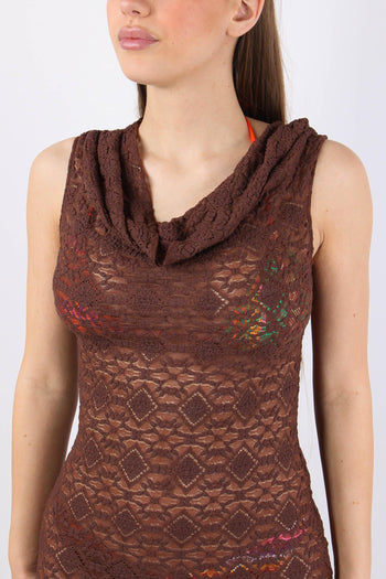 Abito Macrame Corto Moro - 7