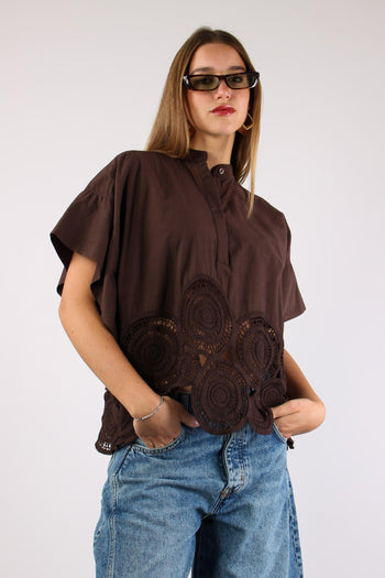 Blusa Ricamo Over Moro - 7