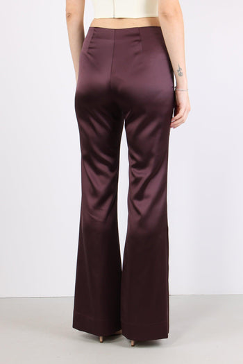 Pinolo Pantalone Effetto Raso Bordeaux - 4