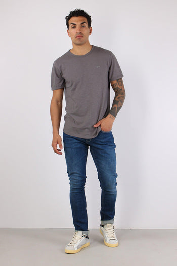 T-shirt Cotone Fiammato Inchiostro - 2