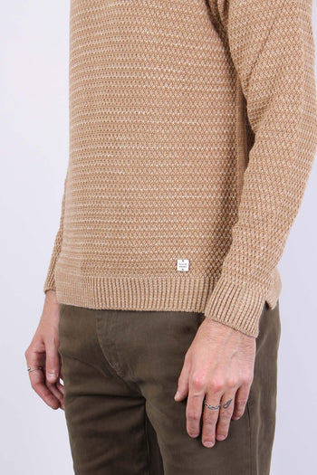 Maglia Punto Riso Cammello/beige - 6