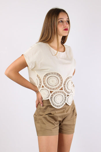 Blusa Ricamo Fondo Burro - 6