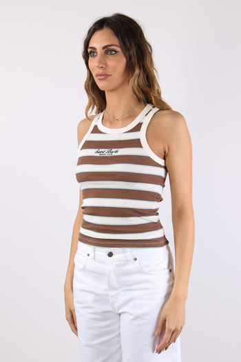 Top Costina Riga Bianco/moro - 3