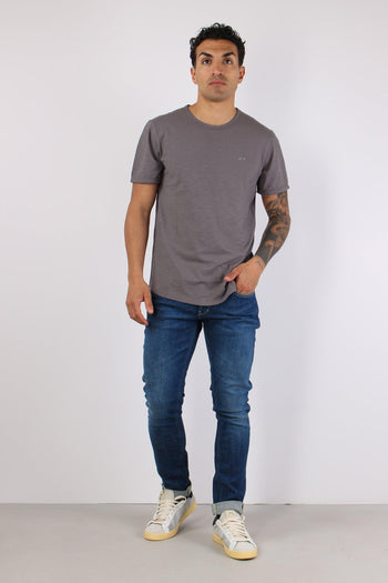 T-shirt Cotone Fiammato Inchiostro - 5