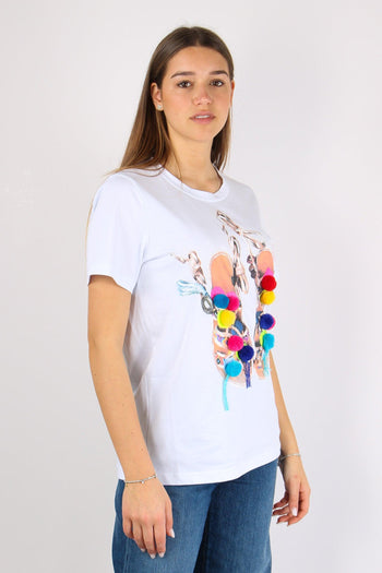 T-shirt Stampa Ciabatta Pon Po Unica - 7