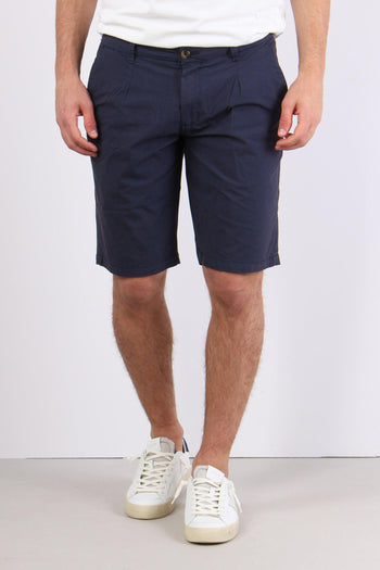 Bermuda Cotone Leggero Pence Navy - 2