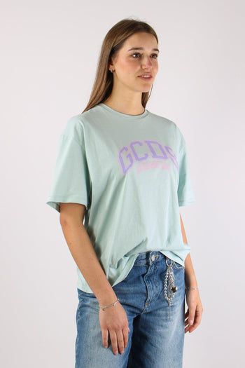T-shirt Over Logo Centrale Green Water - 7