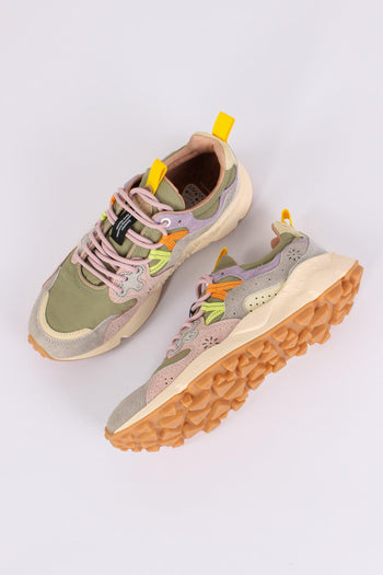 Sneakers Yamano Suede Nylon Grey/cipria - 2