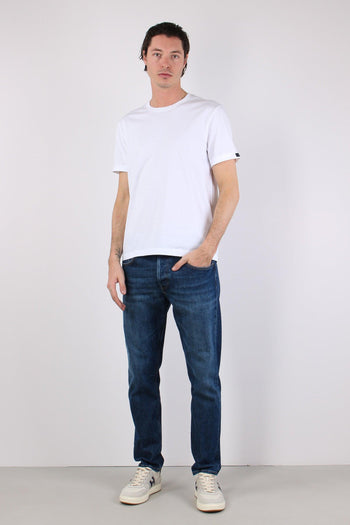 T-shirt Basica Logo Manica Bianco - 2