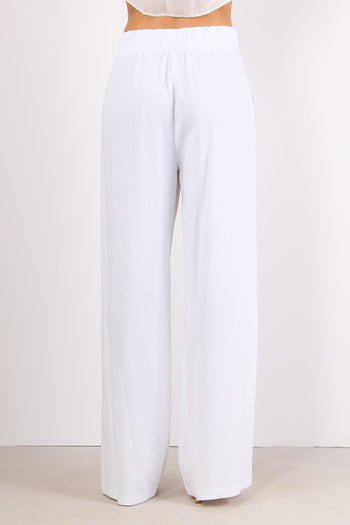 Pantalone Elastico Dietro Mist Bianco - 4