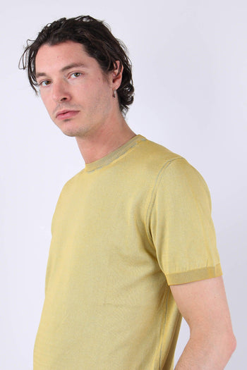 Maglia M/m Filo Reversibile Mostarda/argento - 8