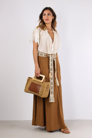 Casacca Mussola Inserto Pizzo Burro - 4