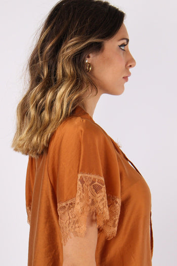 Casacca Mussola Inserto Pizzo Bruciato - 6