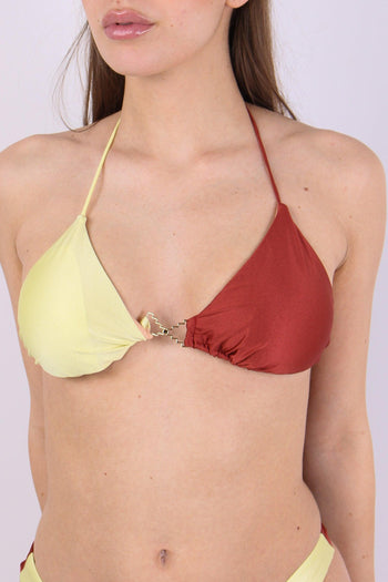 Bikini Triangolo Bicolore Ruggine/oro - 8