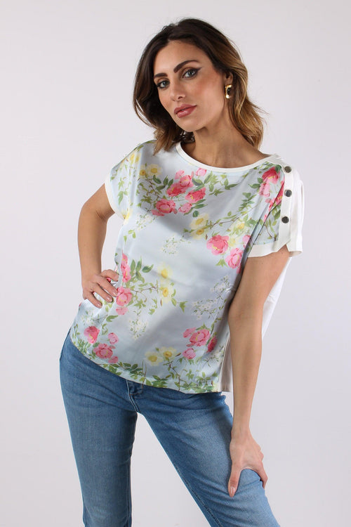 T-shirt Inserto Fantasia Bianco/botanic