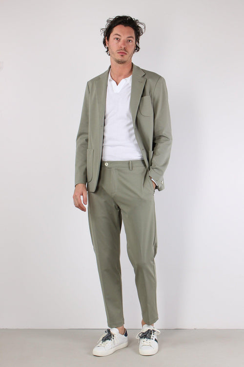 Cremino Pantalone Punto Milano Salvia