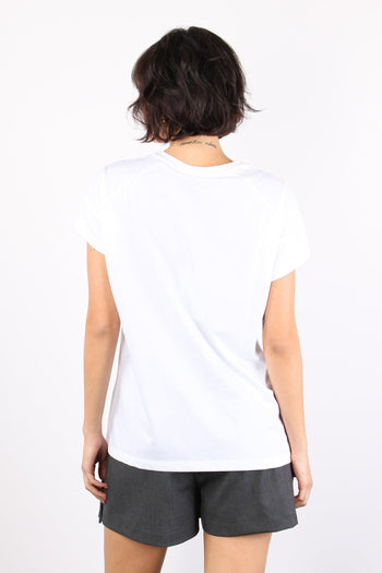 T-shirt Stampa Ballerina Bicol Bianco - 3