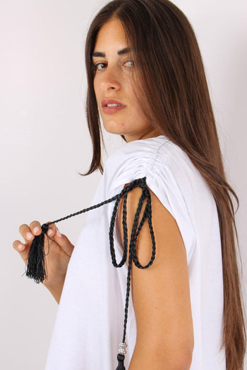 T-shirt Passamanneria Spalla Bianco - 6