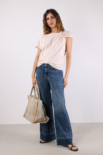 Lateral T-shirt Arriccio Spall Silver Peony - 5
