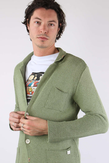Giacca In Maglia Salvia - 7