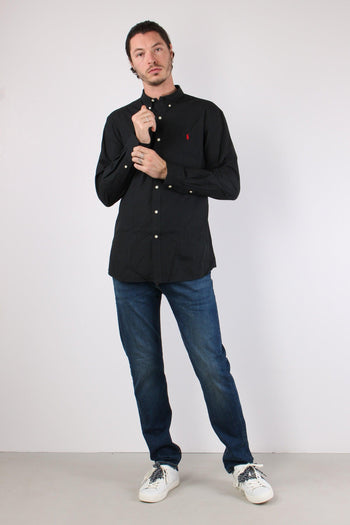 Camicia Slim Botton Down Polo Black - 4