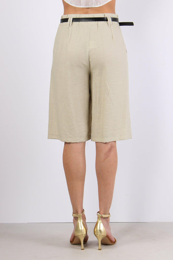 Bermuda Cintura Misto Lino Salvia - 4