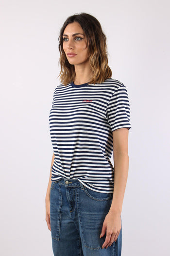 T-shirt Riga Logo Bianco/blu - 3