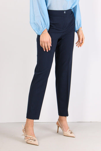 Pantalone Chino Elastico Dietr Blu - 5