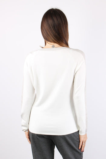 Maglia Scatoletta Spacchi Logo White Sugar - 3