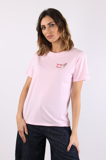 T-shirt Scritta Ricamo Spritzo Amore - 2