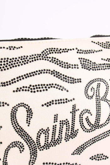 Aline Pochette Strass Bianco/nero - 5