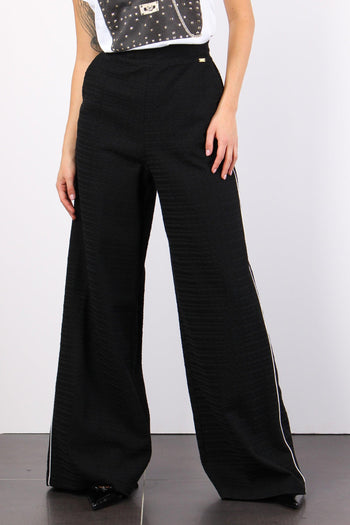 Pantalone Elastico Piping Bnero/panna - 5