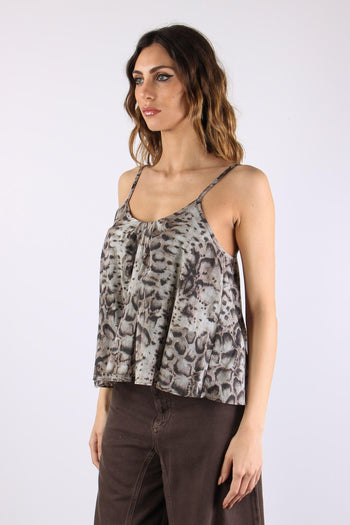 Udine Top Spalline Snake Beige/nero - 3