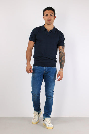 Polo Manica Corta Basica Night Blue - 5