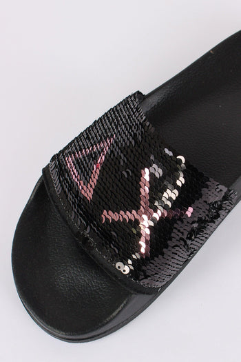 Ciabatta Fascia Pailettes Nero/argento - 3
