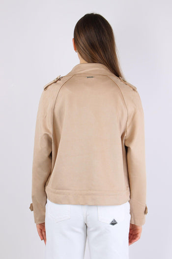Peacot Corto Tessuto Diagonale Oat - 6
