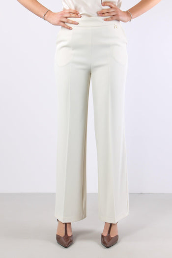 Lalim Pantalone Palazzo Fluido Ivory - 2