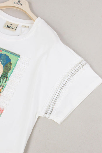T-shirt Multi Patch Bianco - 8