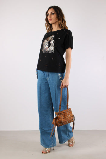 T-shirt Tigre Dalmata Nero - 3