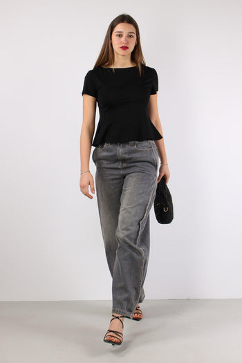 T-shirt M/m Riprese Fianchi Nero - 5
