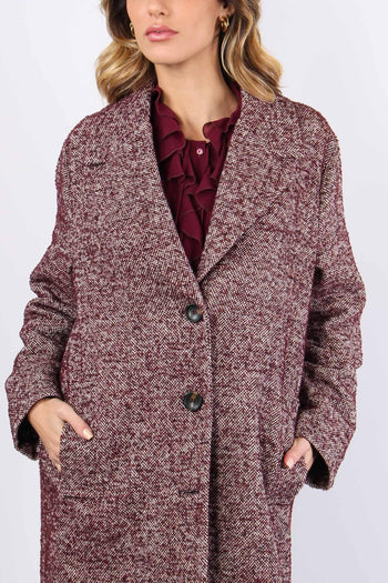 Cappotto Spinato Bordeaux - 7