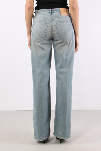 Jacklyn Denim Palazzo Leggero Denim Scuro - 4