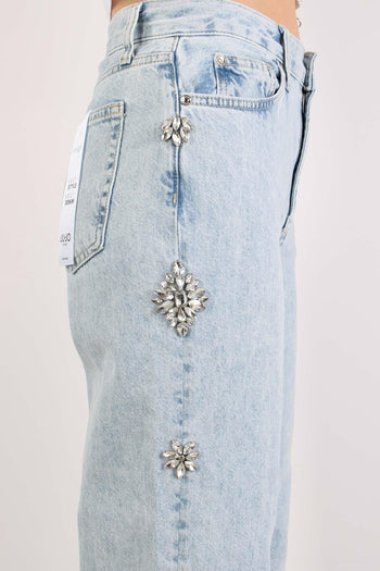 Jeans Castoni Laterali Denim Blu - 2