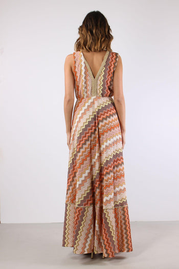 Abito Lungo Jacquard Terra - 4