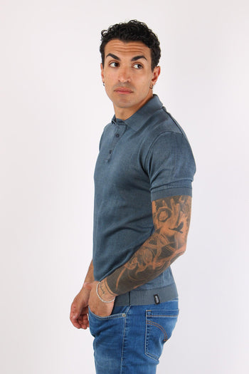 Polo Manica Corta Cotone Night Blue - 6