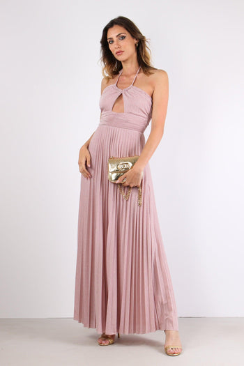 Abito Lurex Oblo Plisse Rosa - 5