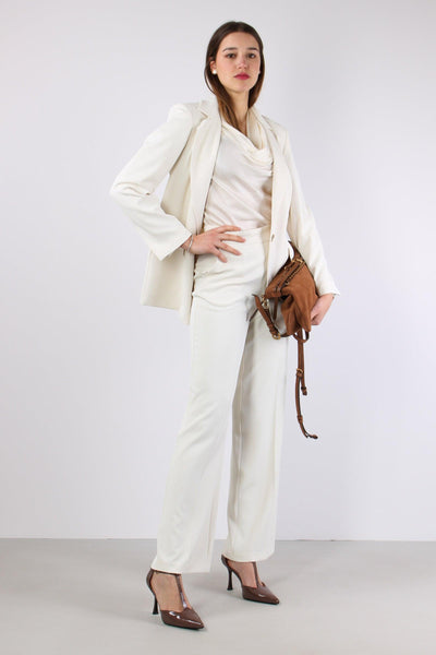 Lalim Pantalone Palazzo Fluido Ivory