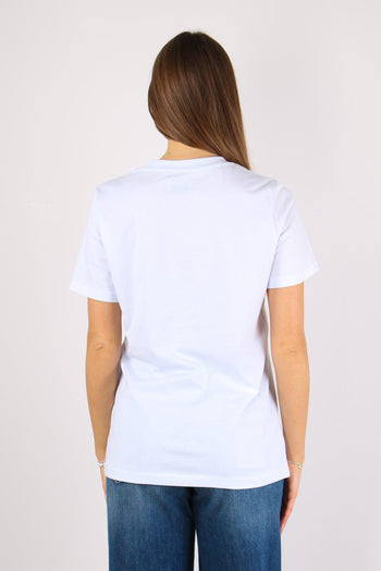 T-shirt Stampa Mucca Corona Bianco Ottico - 4
