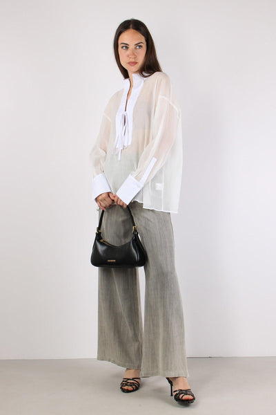 Camicia Chiusura Fiocco White